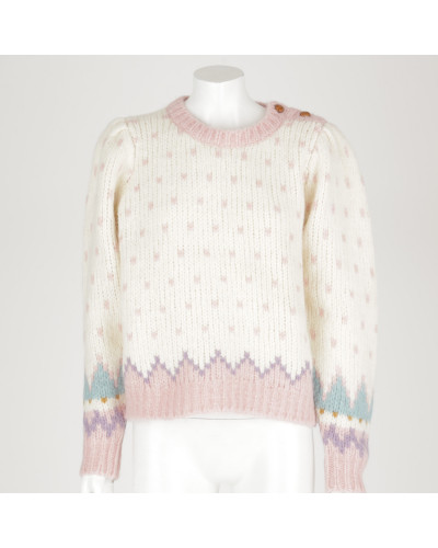 Love Shack Fancy  kremowy sweter