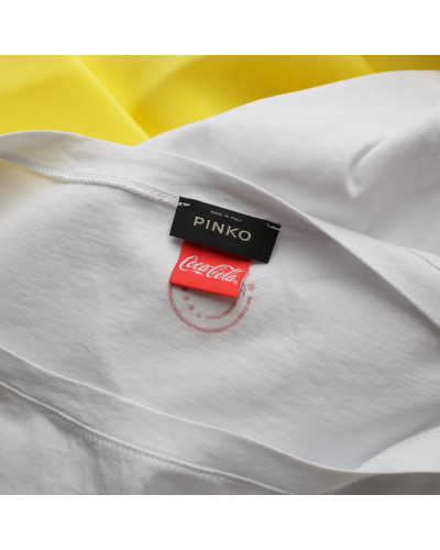 Pinko biała sukienka coca cola