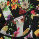 Juicy Couture czarna sukienka w kwiaty