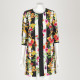 Juicy Couture czarna sukienka w kwiaty