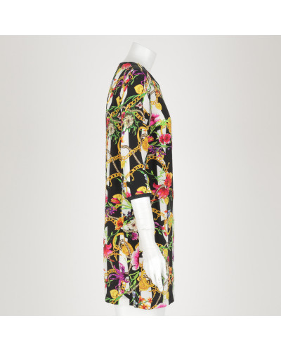 Juicy Couture czarna sukienka w kwiaty