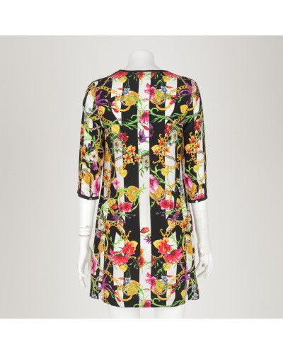 Juicy Couture czarna sukienka w kwiaty