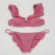 Beach Bunny Kostium fiolet z falbanką