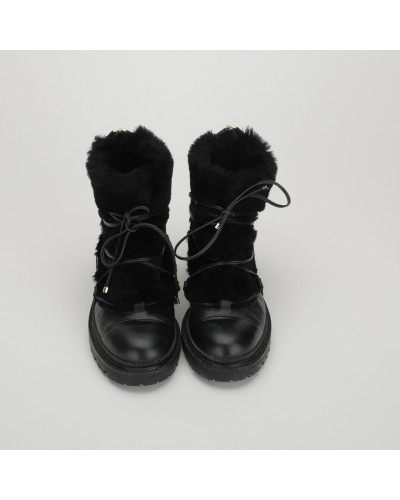 Jimmy Choo czarne z futerkiem