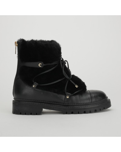 Jimmy Choo czarne z futerkiem