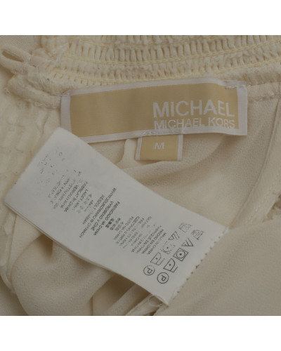 Michael Kors Sukienka kremowa długa