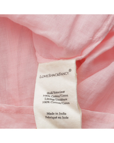 Love Shack Fancy  Sukienka różowa ażurowa