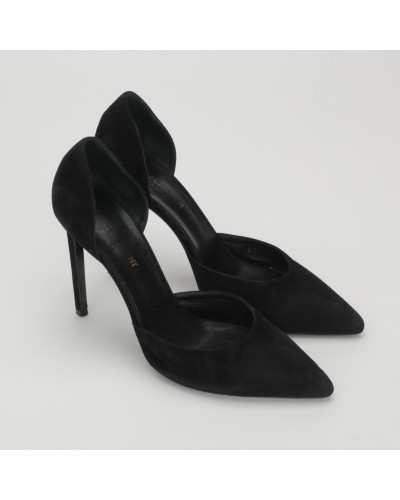 Saint Laurent  czarne zamszowe szpilki