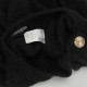 Balmain czarny sweter ze złotymi guzikami