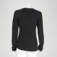 Balmain czarny sweter ze złotymi guzikami