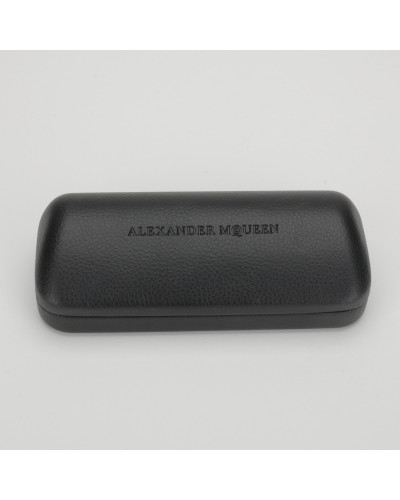 Alexander McQueen Okulary srebrne błękit szkła
