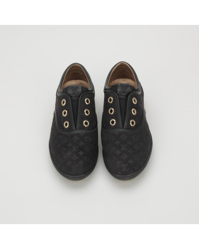 Louis Vuitton czarne mokasyny w monogram