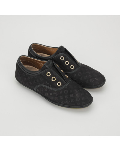 Louis Vuitton czarne mokasyny w monogram