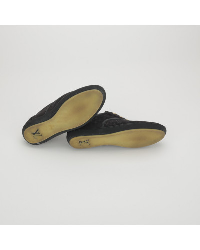 Louis Vuitton czarne mokasyny w monogram
