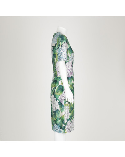 Dolce & Gabbana zielona sukienka w kwiaty
