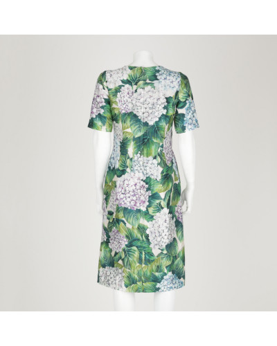 Dolce & Gabbana zielona sukienka w kwiaty
