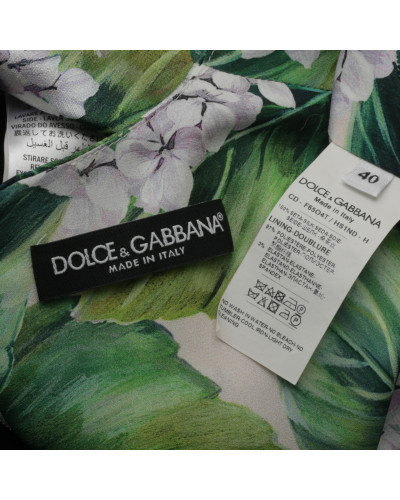 Dolce & Gabbana zielona sukienka w kwiaty