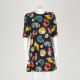 Dolce & Gabbana czarna sukienak w muszle