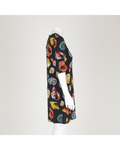 Dolce & Gabbana czarna sukienak w muszle