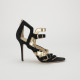 Jimmy Choo zamszowe złoto czarne