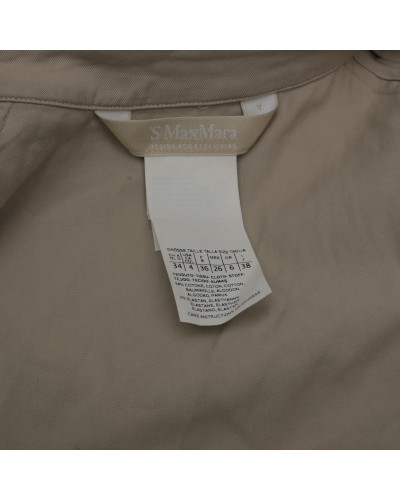Max Mara Sukienka beżowa z guzikami