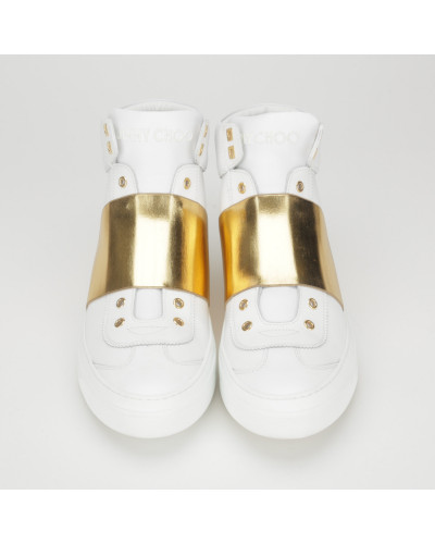 Jimmy Choo Buty sportowe biało złote