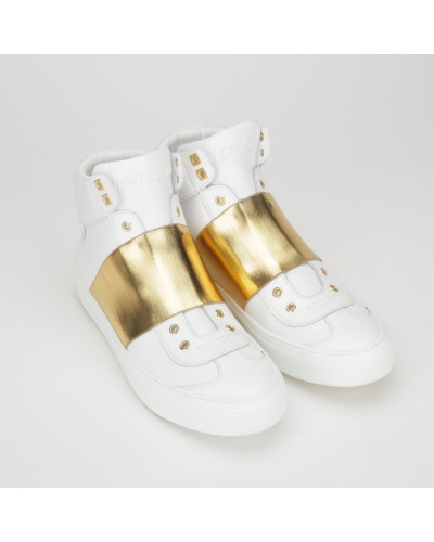 Jimmy Choo Buty sportowe biało złote