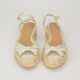 Paloma Barcelo Buty kremowe sandały