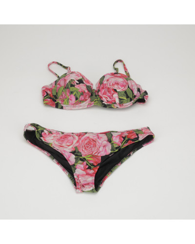 Dolce & Gabbana Kostiumy kąpielowe czarny z różami
