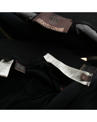 Roberto Cavalli Ubranie szary welurowy komplet
