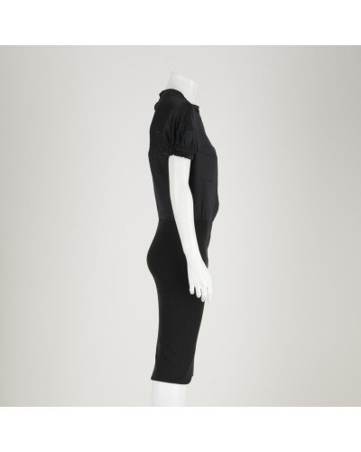 Saint Laurent  Ubranie czarna sukienka z łączonych