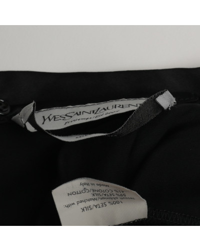 Saint Laurent  Ubranie czarna sukienka z łączonych