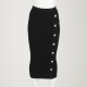 Balmain Spódnica czarna guziki