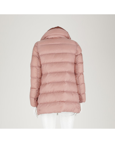 Moncler różowa z welurem