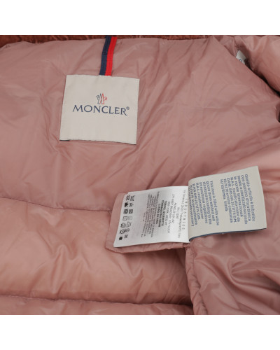 Moncler różowa z welurem