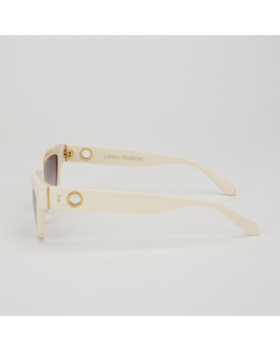 Linda Farrow  Okulary kremowe