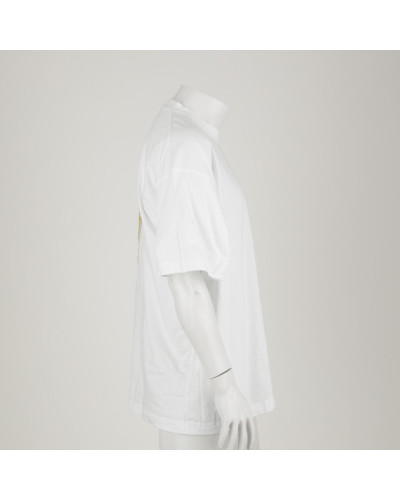 Vetements Ubranie biały t-shirt z logo nowy