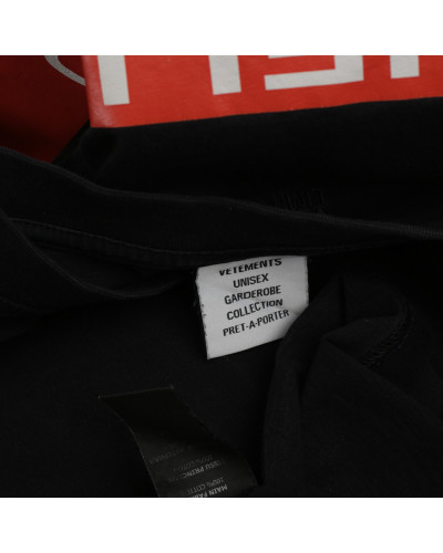 Vetements Ubranie czarny t0shirt