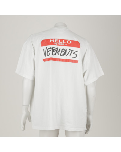 Vetements Ubranie biały t-shirt