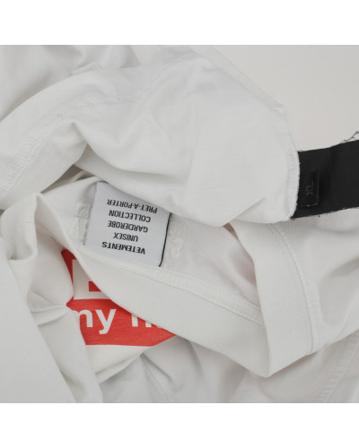 Vetements Ubranie biały t-shirt