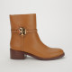 Tory Burch Botki brązowe z logo