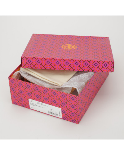 Tory Burch Botki brązowe z logo