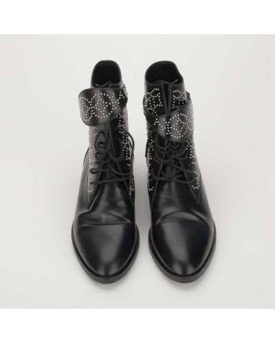 Alaïa Botki czarne z ćwiekami