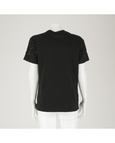 Pinko T-shirt czarno srebrne kamienie