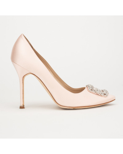 Manolo Blahnik  Szpilki pudrowy róż
