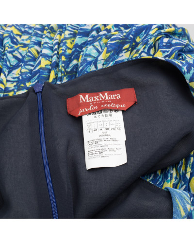 Max Mara Sukienka niebieska we wzory