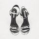 Karl Lagerfeld  Buty srebrne sandałki