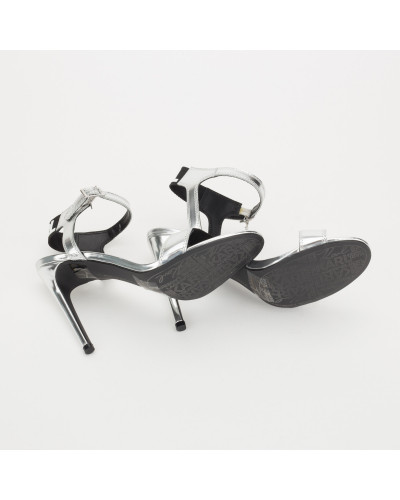 Karl Lagerfeld  Buty srebrne sandałki