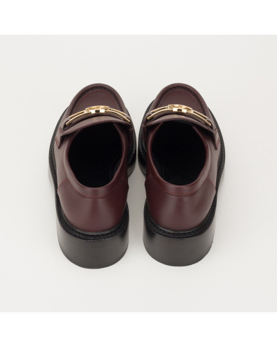Louis Vuitton Mokasyny. bordo logo