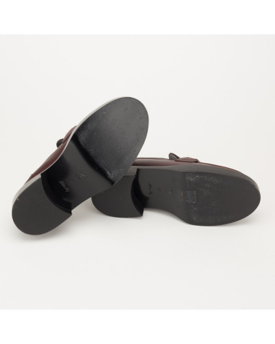 Louis Vuitton Mokasyny. bordo logo